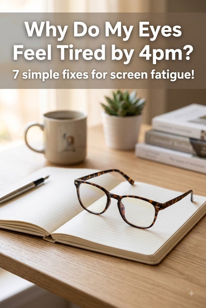 Save these simple fixes for when you wonder why do my eyes feel tired by 4pm.