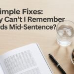 A collection of brain-healthy items answering why can't I remember words mid-sentence.