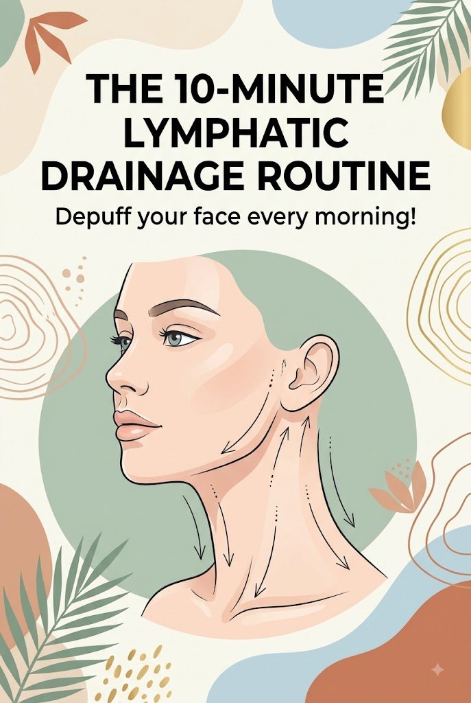 Save this 10 minute lymphatic drainage routine to fix morning puffiness.