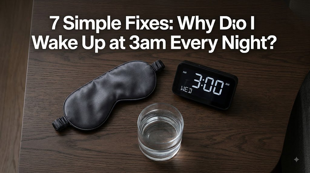 A collection of sleep aids answering why do I wake up at 3am every night.