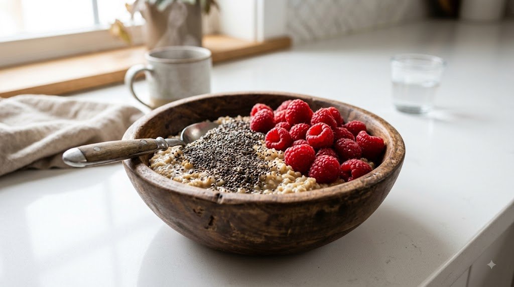 Chia seeds provide prebiotic fiber to heal the gut-skin connection.