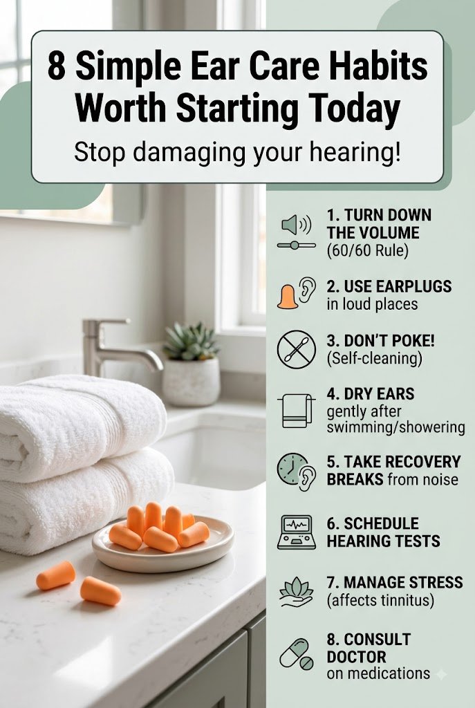 Save these essential ear care habits to protect your hearing safely.