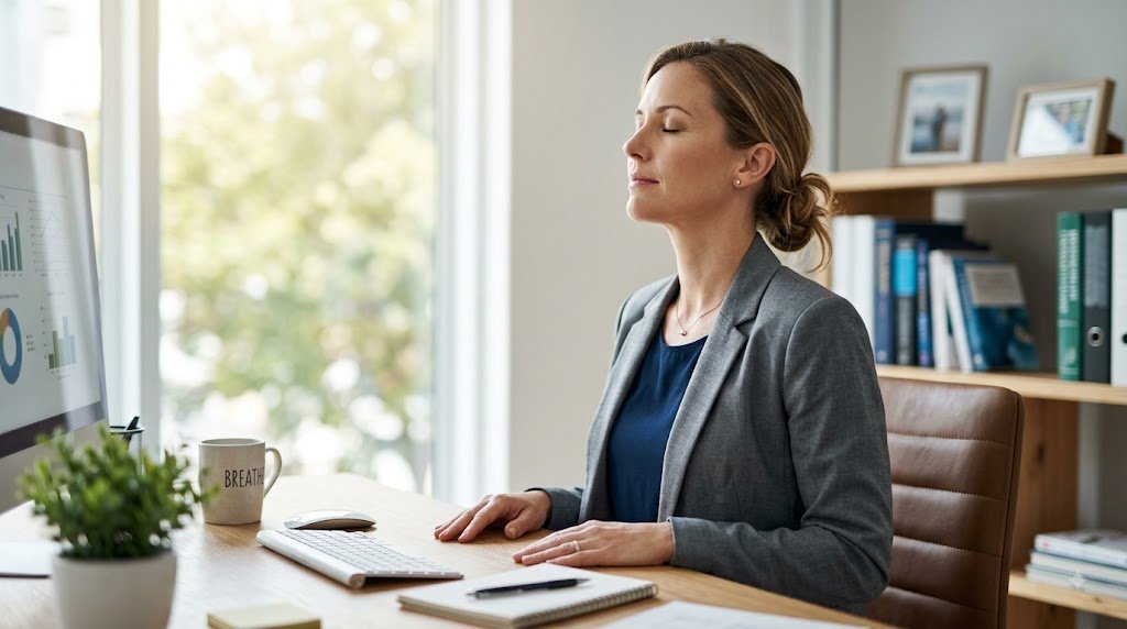 Deep breathing lowers cortisol when you wonder why can't I remember words mid-sentence.